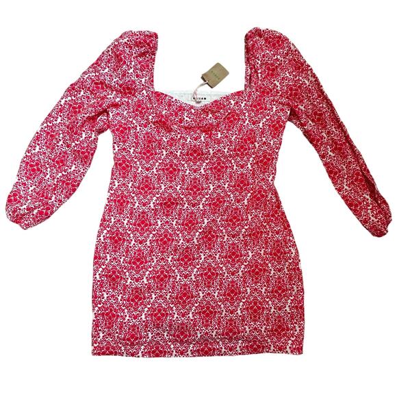 Boden|Linen Mini Shift Dress|Pop Peony/Vine Terrace|NWT|SZ 12R - Picture 2 of 10